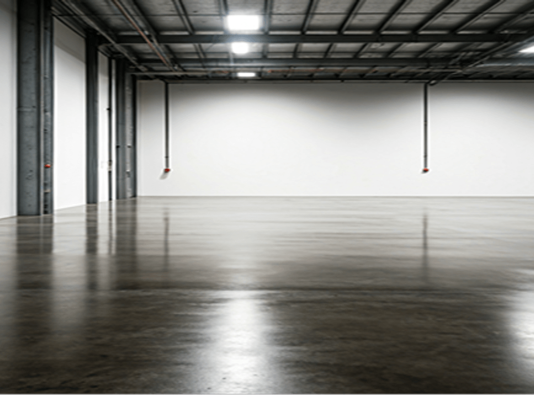 commercial epoxy floor in warehouse