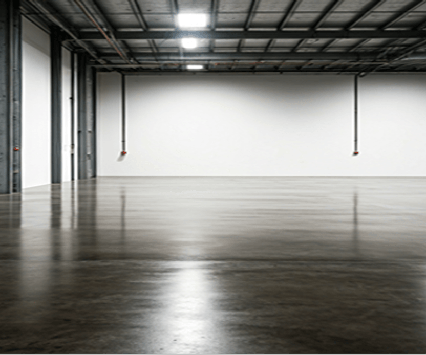 Commercial polished concrete floor