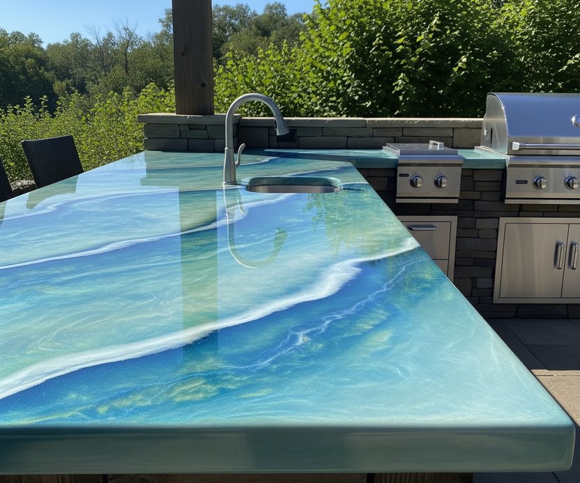 Epoxy kitchen countertop