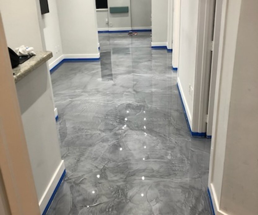 Epoxy bathroom countertop