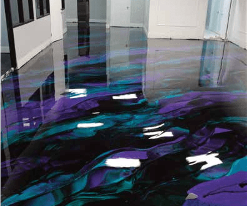 Quartz floor coating specialty finish