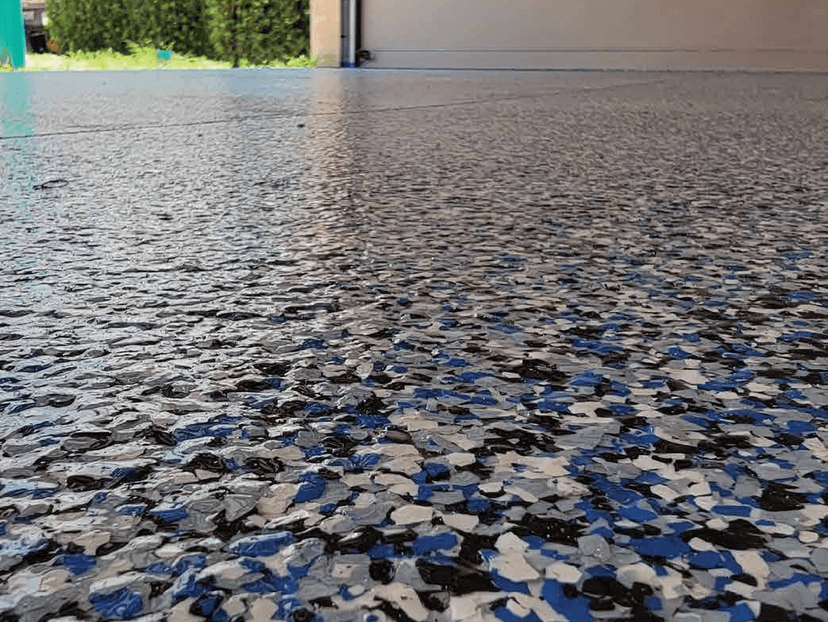 final inspection walkthrough of finished epoxy floor