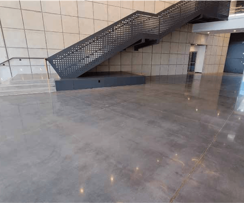 Commercial epoxy floor in retail space