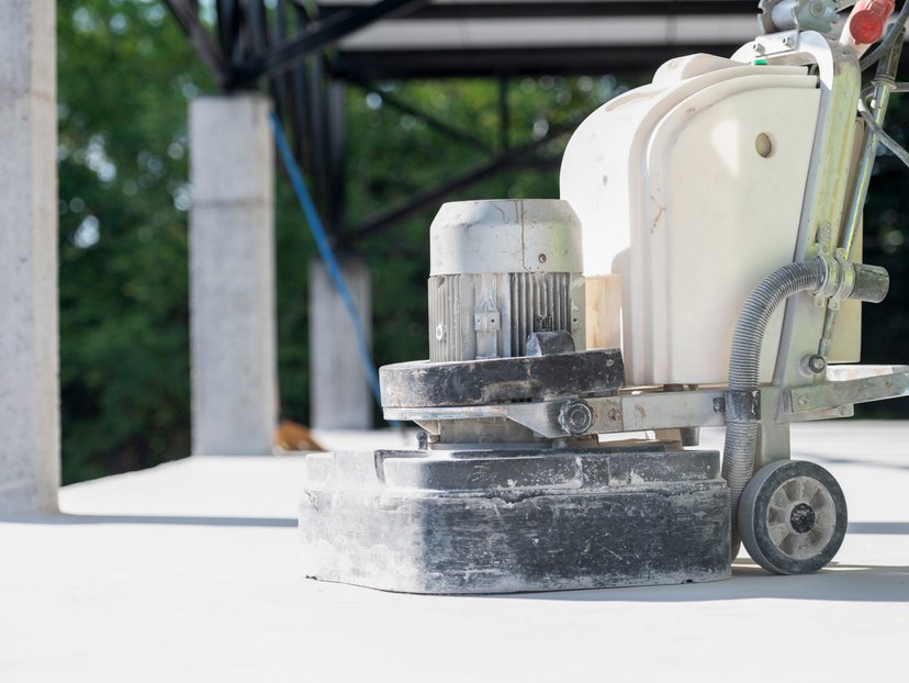 diamond grinding machine on concrete floor
