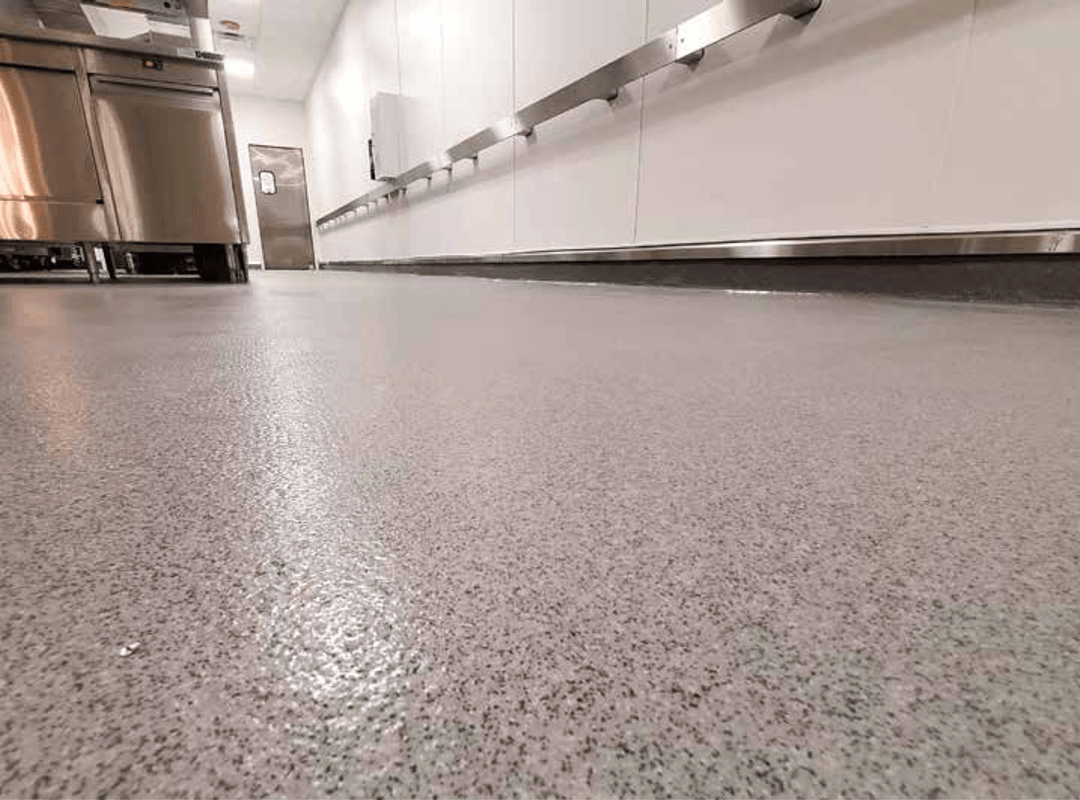 quartz floor coating in commercial space
